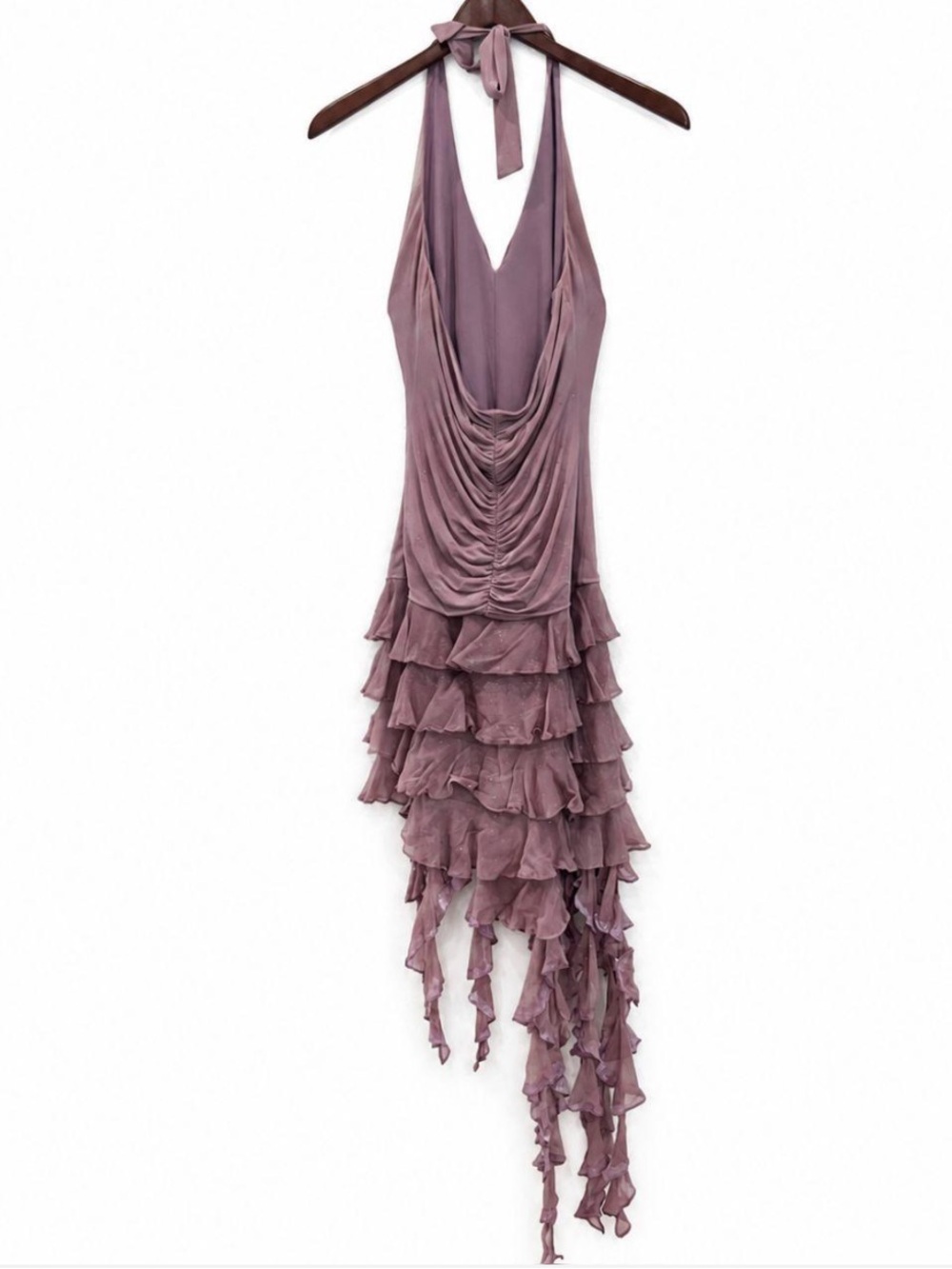 Y2K Vintage Silk Halter Mermaid Jellyfish Fairycore Fairy Dress BCBGMaxazria - Picture 4 of 6